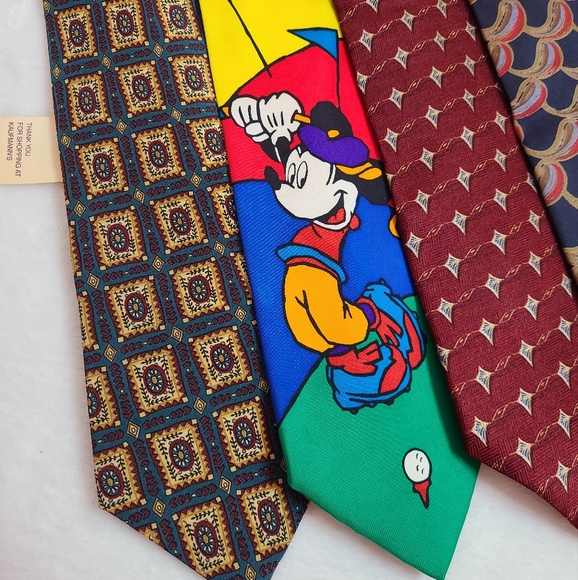 VTG 6pc Men's Silk Tie Bundle - Dior & Bill Blass - Picture 2 of 6